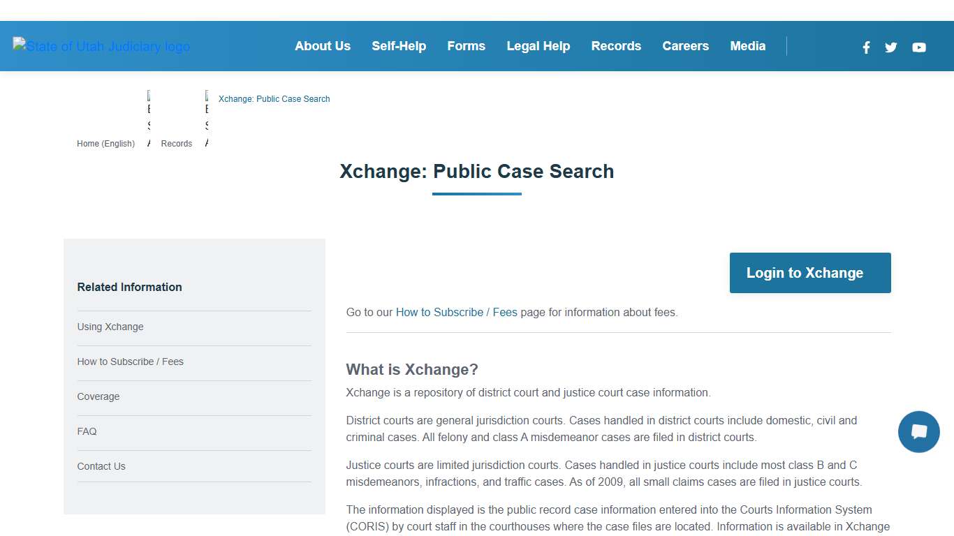 Xchange: Public Case Search